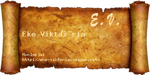 Eke Viktória névjegykártya
